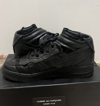 Comme Des Garcons Air Force 1 Mid Black Sail