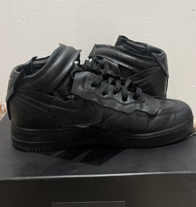 Comme Des Garcons Air Force 1 Mid Black Sail