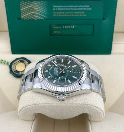 Rolex Sky-dweller In Stock 2024 Sky-dweller Green Dial 336934 Oyster Bracelet
