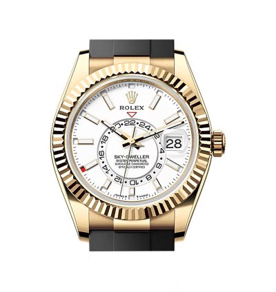 Rolex Sky-dweller Intense White Dial Oysterflex
