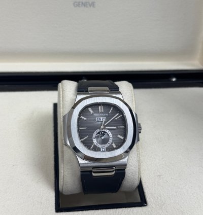 Patek Philippe 2022 5726a-001 Annual Calendar Black Dial 2 Straps