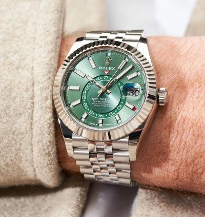 Rolex Sky-dweller Jubilee Mint Green 336934-0002 2024 Box And Papers