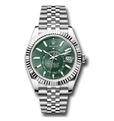 Rolex Sky-dweller Mint Green Index Dial - Jubilee Bracelet 336934