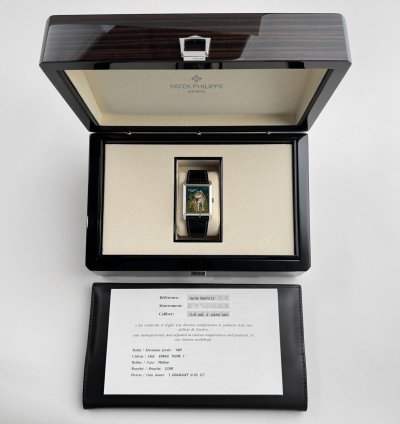 Patek Philippe 5076 100p-013 Platinum Cloisonn Enamel Tiger Dial Rare 2013
