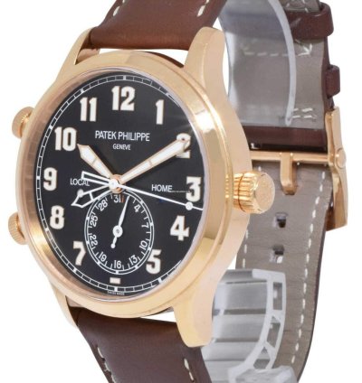 Patek Philippe 5524 Complications 18k Rose Gold Pilots Watch 23 5524r