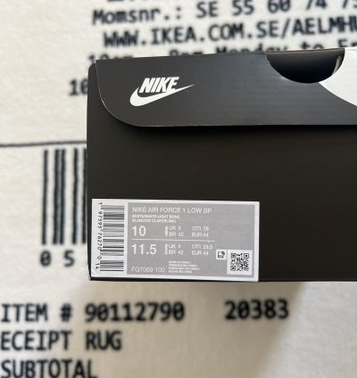 Cpfm Nike Air Force 1 Low White Size 10m