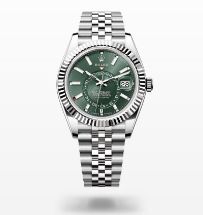 Rolex Sky-dweller New 2024 Green Mint Dial Jubilee Bracelet - Fluted Bezel 42mm Stainless Steel