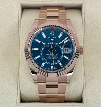 Rolex Sky-dweller New 2024 Rolex Sky-dweller 42mm 336935 Rose Gold Oyster Blue Dial