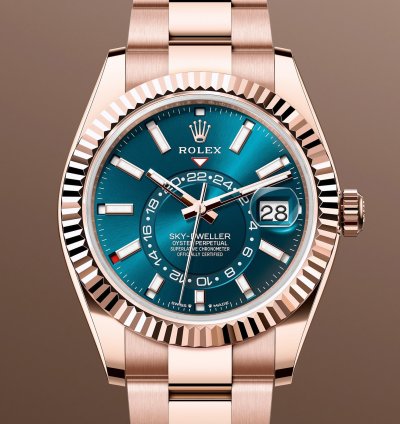 Rolex Sky-dweller New 2025 336935 Blue Oyster 18k Rose Gold 42 Mm