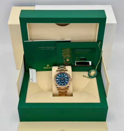 Rolex Sky-dweller New 2025 Sky-dweller 42mm 336935 Rose Gold Blue Dial