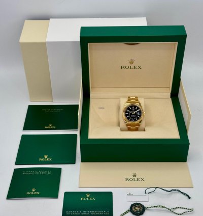 Rolex Sky-dweller New 2025 Sky-dweller 42mm 336938 Yellow Gold Oyster Black Dial