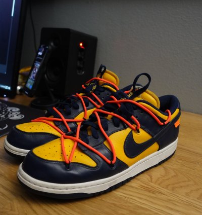 Dunk Low Off-white University Gold Midnight Navy