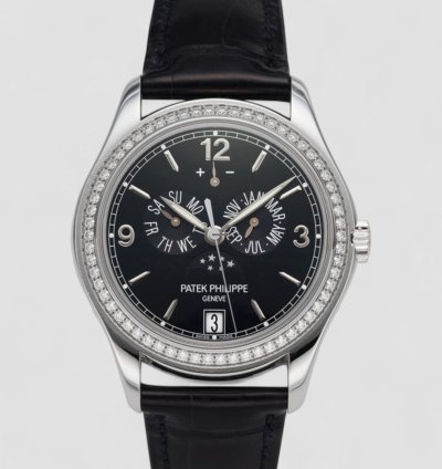 Patek Philippe Annual Calendar 5147g Tiffany Co Blue Dial Diamond Bezel