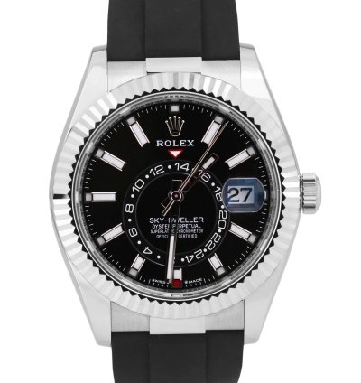 Rolex Sky-dweller New April 2025 Rolex Sky-dweller Black 18k White Gold Oysterflex 336239 Box
