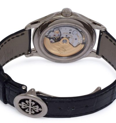 Patek Philippe Annual Calendar 5205 18k White Gold Blue Dial Watch 22 5205g