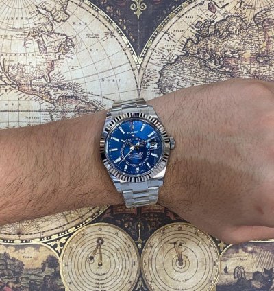 Rolex Sky-dweller New Rolex Sky-dweller 18k Gold Steel Blue Dial 42mm Watch Box Papers 21 326934