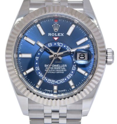 Rolex Sky-dweller New Rolex Sky-dweller 18k Wg Steel Blue Dial 42mm Jubilee Watch 24 336934