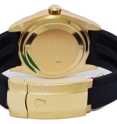 Rolex Sky-dweller New Rolex Sky-dweller Gmt 18k Yg Black Dial Rubber Strap Watch 22 326238