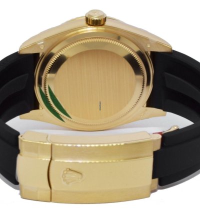 Rolex Sky-dweller New Rolex Sky-dweller Gmt 18k Yg Black Dial Rubber Strap Watch 22 326238