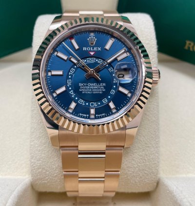 Rolex Sky-dweller New Sky-dweller 336935 Blue Dial 18k Rose Gold 42mm Oyster Bracelet