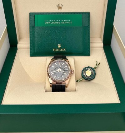 Rolex Sky-dweller New Unworn 18k Everose Gold Oysterflex