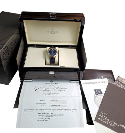 Patek Philippe Annual Calendar 5396r Blue Baguette Blau Baguette Sehr Gut Sehr Gut 2022 Full Set