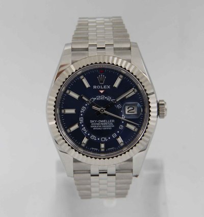Rolex Sky-dweller Oman Ref 326934 Box Paper Full Set New Stickers Blue Dial Year 12 2021