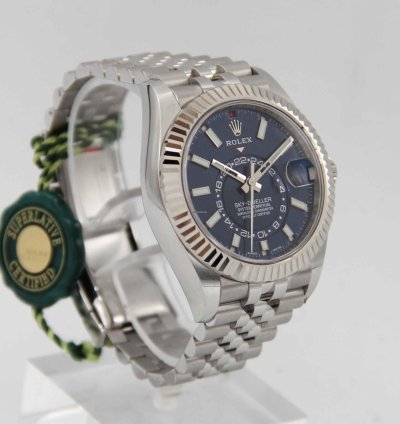 Rolex Sky-dweller Oman Ref 326934 Box Paper Full Set New Stickers Blue Dial Year 12 2021