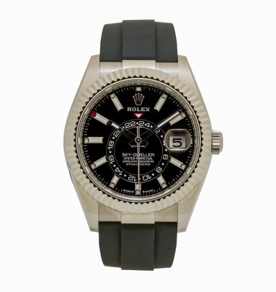 Rolex Sky-dweller Or Blanc Oysterflex Neuve 2024