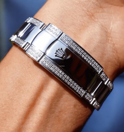 Rolex Sky-dweller Oyster Blue Dial Custom Diamond-set - Iced Out