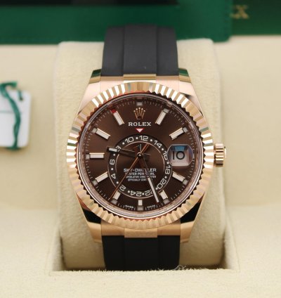 Rolex Sky-dweller Oyster Flex Chocolate Dial - 2022 Full Set