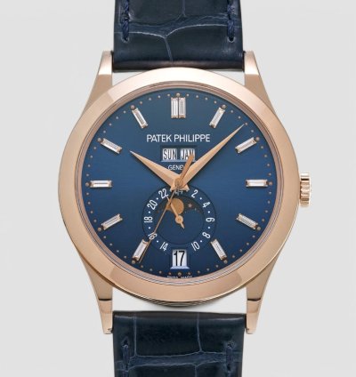 Patek Philippe Annual Calendar 5396r-015 Rose Gold Blue Diamond Dial