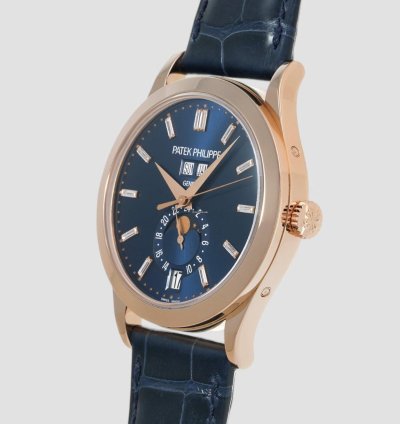 Patek Philippe Annual Calendar 5396r-015 Rose Gold Blue Diamond Dial