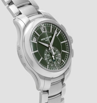 Patek Philippe Annual Calendar Chronograph 5905 1a Chronograph Annual Calendar Green Dial Ss Description