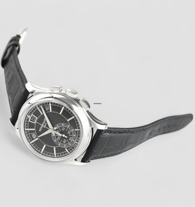 Patek Philippe Annual Calendar Chronograph 5905p Calendar Platinum Black Dial