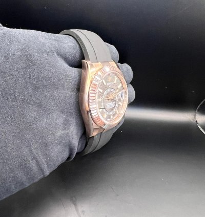 Rolex Sky-dweller Rhodium Dial Rose Gold