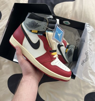Jordan 1 Retro High Union La Varsity Red Shadow Grey 10 5