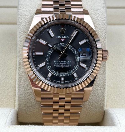 Rolex Sky-dweller Rhodium Dial Rose Gold Jubilee Bracelet 336935 Unworn 2024