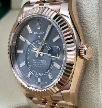 Rolex Sky-dweller Rhodium Dial Rose Gold Jubilee Bracelet 336935 Unworn 2024