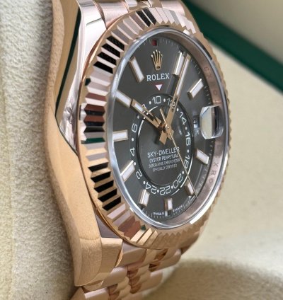 Rolex Sky-dweller Rhodium Dial Rose Gold Jubilee Bracelet 336935 Unworn 2024