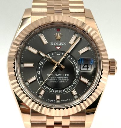 Rolex Sky-dweller Rhodium Dial Rose Gold Jubilee Bracelet 336935 Unworn 2024