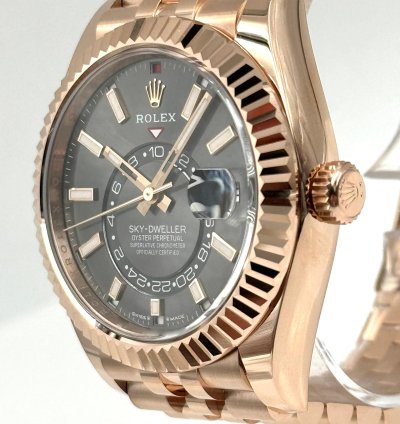 Rolex Sky-dweller Rhodium Dial Rose Gold Jubilee Bracelet 336935 Unworn 2024