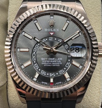 Rolex Sky-dweller Rhodium Dial Unworn