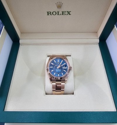 Rolex Sky-dweller Rose Gold 42mm Blue 2024 336935