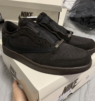 Jordan 1 Travis Scott Vetvet Brown Retro Low Ts