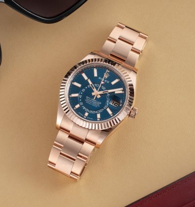 Rolex Sky-dweller Rose Gold Blue Dial 336935 Unworn
