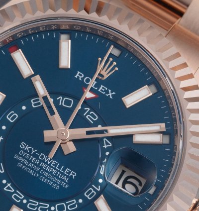 Rolex Sky-dweller Rose Gold Blue Dial 336935 Unworn