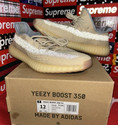Yeezy Adidas Boost 350 V2 In Linen Fy5158 Size 12