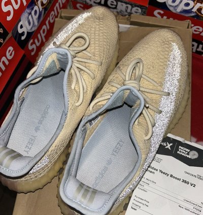 Yeezy Adidas Boost 350 V2 In Linen Fy5158 Size 12