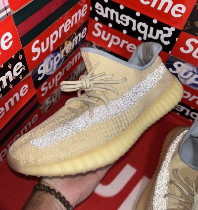 Yeezy Adidas Boost 350 V2 In Linen Fy5158 Size 12